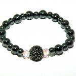 Gunmetal Hematite Pave Bead..