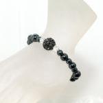 Gunmetal Hematite Pave Bead..