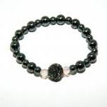 Gunmetal Hematite Pave Bead..