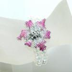 Pink Flower Stretch Beaded ..