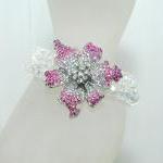 Pink Flower Stretch Beaded ..
