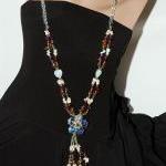 Mix Gems Long Necklace - Fl..