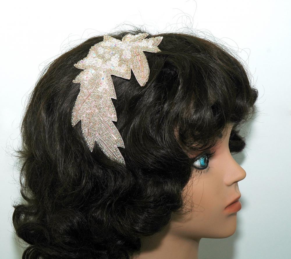 SALE Pink Headband - Beaded Headband - Hair Accessories - Gift